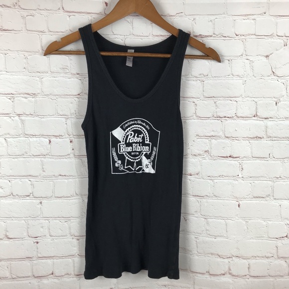 Pabst Blue Ribbon Beer Black Women's Tank Top